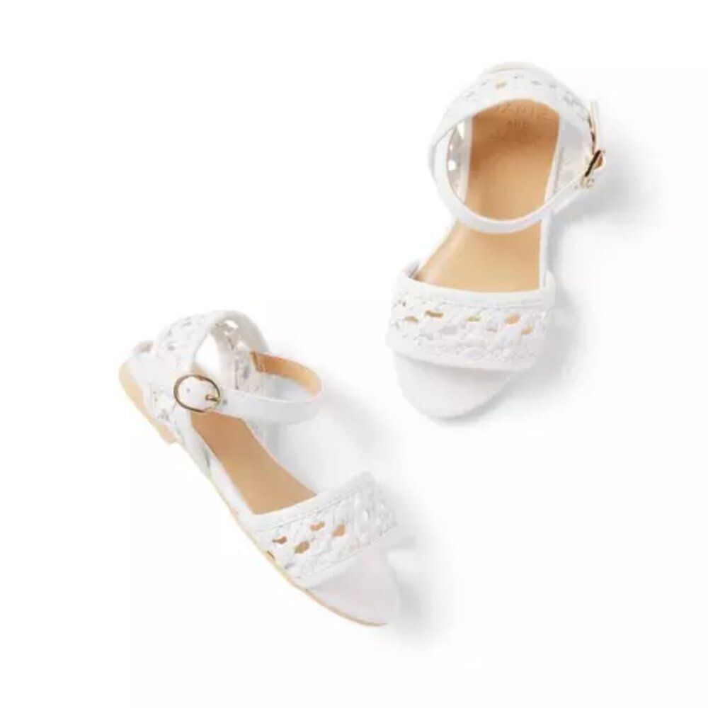 Janie and Jack 100048891 Girls white Woven Sandal NWT